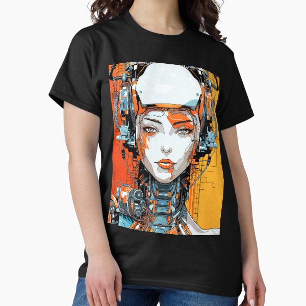 Portrait of a cyberpunk girl T-Shirt