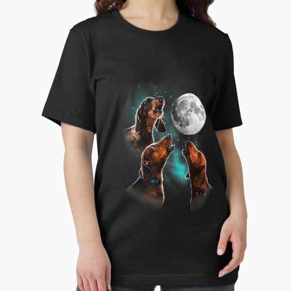 Dachshund Shirt, Dachshund Howling At The Moon, Wiener Dog T-Shirt T-Shirt