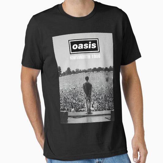 Minimalist Concert O A S I S Black And White T-Shirt