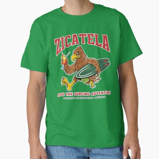 Eagle Surfer in Puerto Escondido - Surf and Soar in Mexico T-Shirt