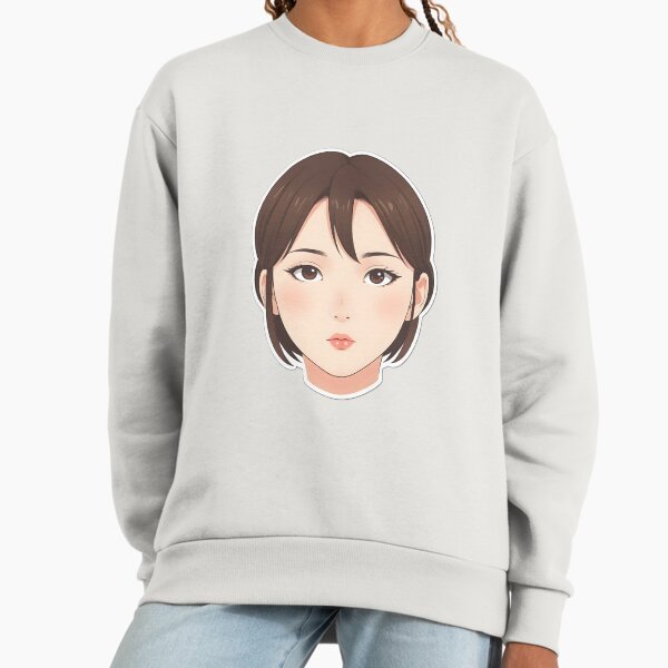 Minimal Anime Face Line Art – Expressive Minimalist Character Design - 2 Sweatshirt