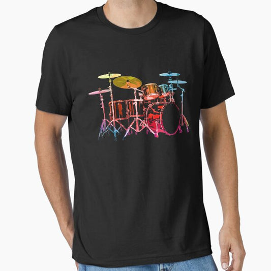 Drum Set (bold digital colors) T-Shirt