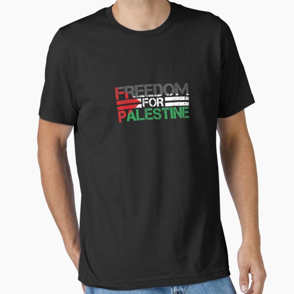 Freedom For Palestine - Distressed Falastini Flag T-Shirt