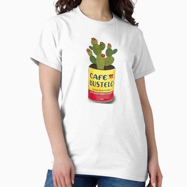 Cactus in a cafe bustelo can kitchen art T-Shirt