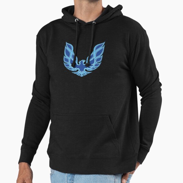 Pontiac Trans Am Firebird Blue Screaming Chicken 70s Muscle Car Emblem Hoodie