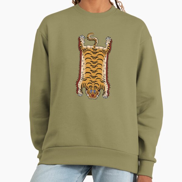 TIBETAN TIGER RUG 1-green Sweatshirt