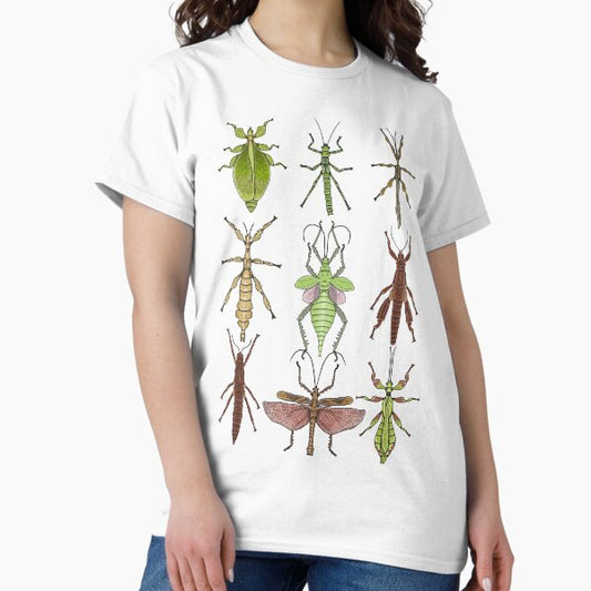 Stick insect Phasmatodea Pattern T-Shirt