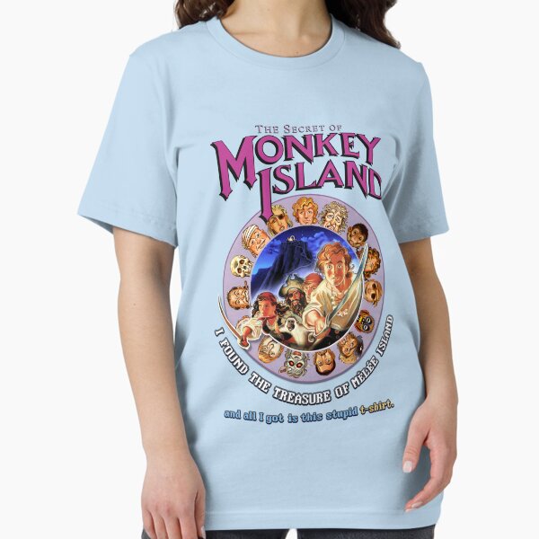 Secret of Monkey Island - I FOUND THE TREASURE OF MELEE ISLAND - Classic MS-DOS point and click graphic adventure game! T-Shirt