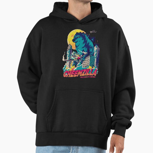 Cheemzilla - The Gomd of Cheemse | Blue | Kaiju Shiba Inu Doggo Wacky and Uncharacteristic Ironic Dank Memes | Dogezilla Doge Dogzilla | Bonk Dorime | Much Wow | Kaijuism | Cheese Moon | Cheemsburbism Hoodie