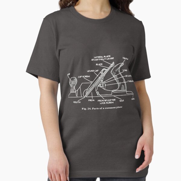 Woodworking Plane Technical Drawing T-Shirt
