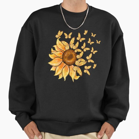 Sunflower and Butterfly Sweatshirt