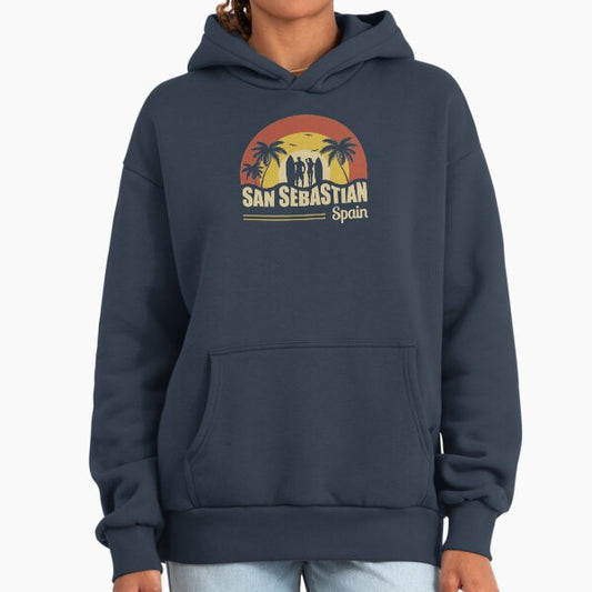 San Sebastian Spain Summer Surfing Design Hoodie