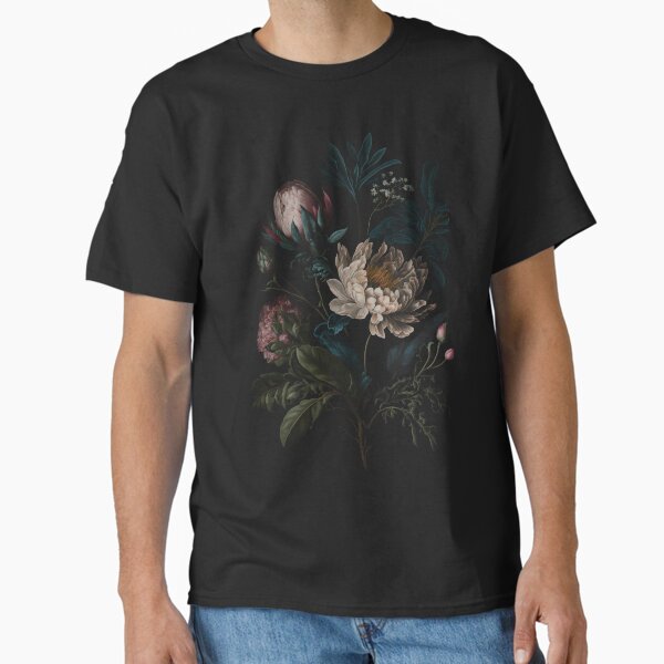 Dark Academia Peony Botanical T-Shirt