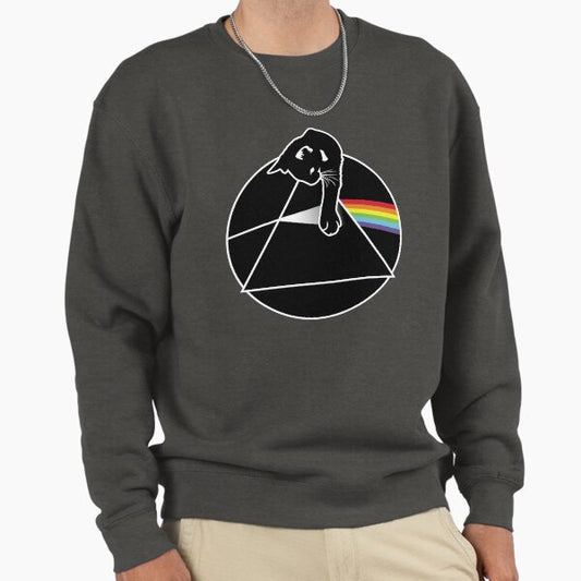 Pink Floyd dark Side of the Moon with cat Sweatshirt
