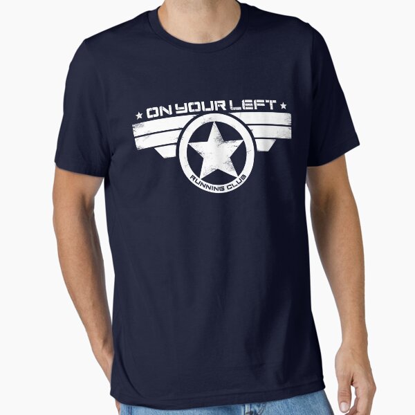 "On Your Left Running Club" Distressed Print 2 T-Shirt
