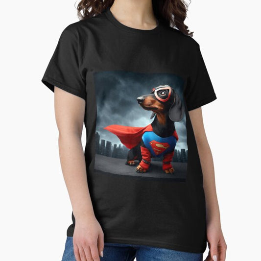 Superhero Dachshund: Tiny Hero, Big Bark T-Shirt