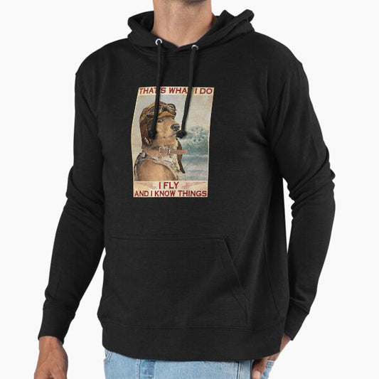 Golden Retriever Pilot That's What I Do I Fly And I Know Things Hoodie