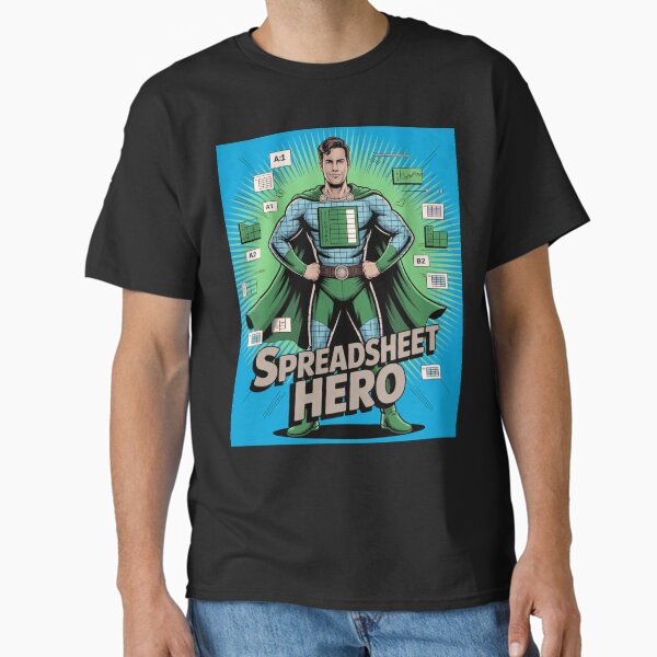 Spreadsheet superhero T-Shirt