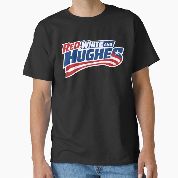 Red White And Hughes - Jack Hughes Hockey 2026 T-Shirt