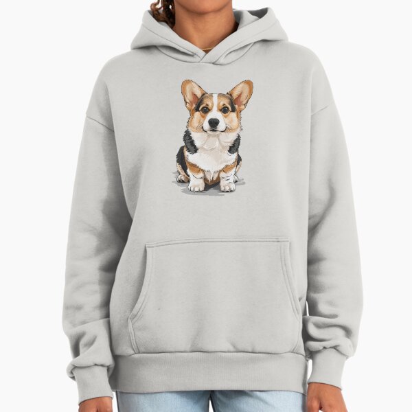 Cute welsh corgi dog illustration Hoodie