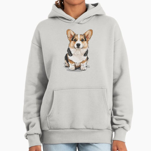 Cute welsh corgi dog illustration Hoodie