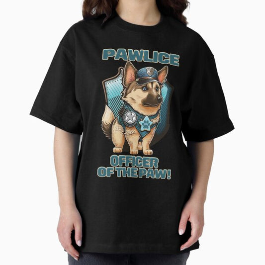 Pawlice Officer of the Paw - Police K9 Dog T-Shirt