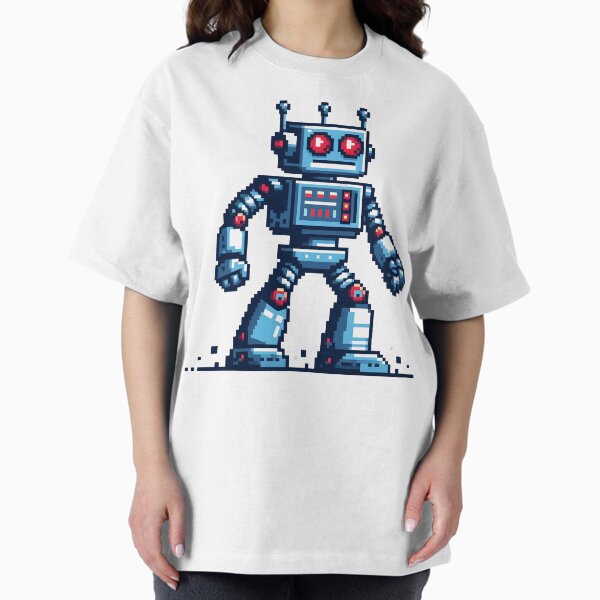 Retro Pixel Art Robot - Retro- Futuristic Design. T-Shirt