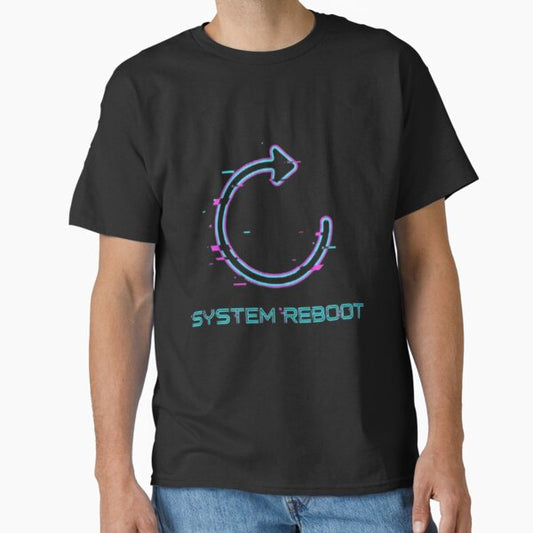 System Reboot – Cyberpunk Tech Interface Design T-Shirt