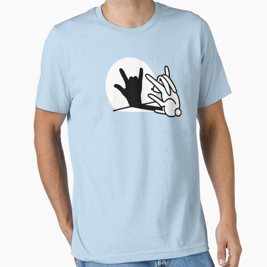 Funny rabbit shadow hand ROCK music HARD ROCK fan T-Shirt