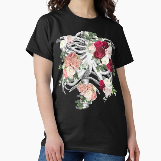 Anatomy, ribcage, rib cage,roses bloom spring T-Shirt