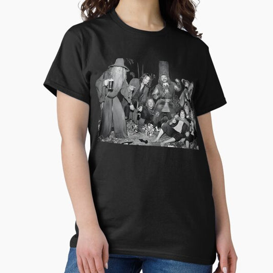 Fantasy Fellowship Trail Cam T-Shirt – Funny Forest Adventure Meme T-Shirt
