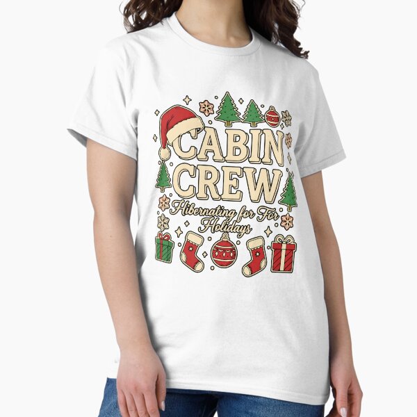 Christmas Cabin Crew Winter Holiday Hibernation Design T-Shirt