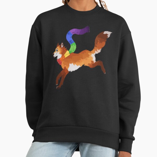 Rainbow Pride Scarf Cheeky Red Fox Sweatshirt
