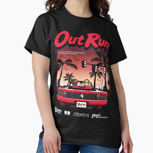 Out Run Retro Arcade Vintage T-Shirt