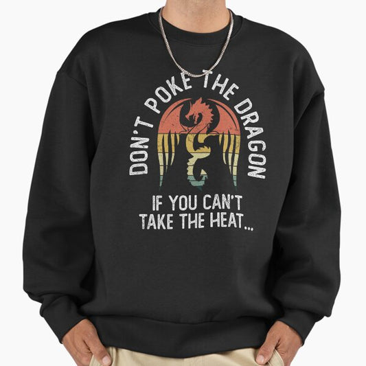 Retro Flying Dragon Mythical Creature Legendary Animals Sweatshirt