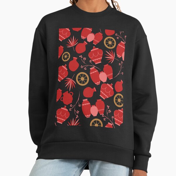 Pottery ceramic clay pots kiln artist flower brown love for pottery pattern Sweatshirt