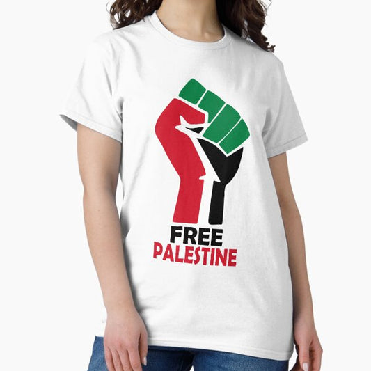 FREE PALESTINE, FREE GAZA PALESTINE FLAG ARABIC T-Shirt