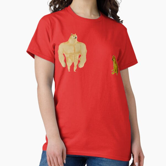 Swole Doge vs. Cheems T-Shirt