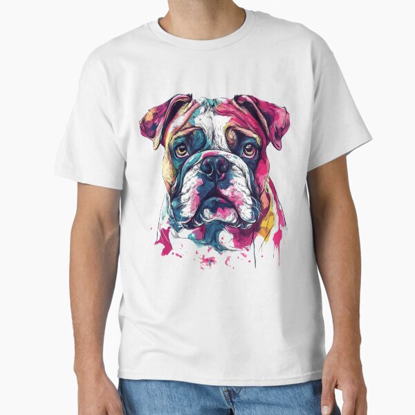Bulldog – Cute & Colorful Dog Illustration T-Shirt