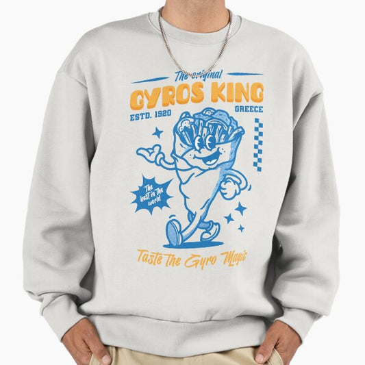 Greek Gyros Retro Mascot Tshirt Sweatshirt