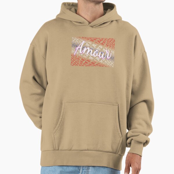 Love motifs on the French word "Amour" V2 Hoodie