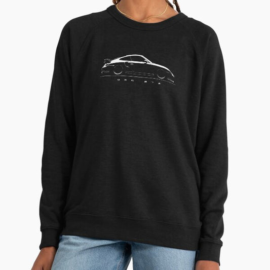 Porsche 911 996 GT2 line illustration Lightweight Sweatshirt