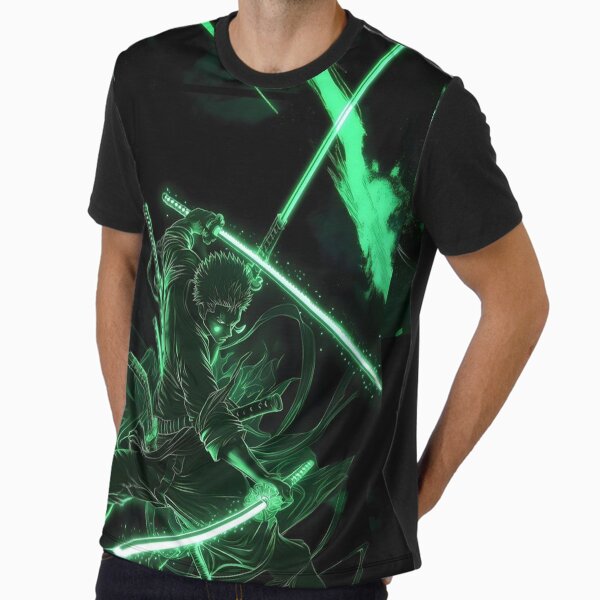 Roronoa Zoro - Neon Green Three Sword Style Graphic T-Shirt