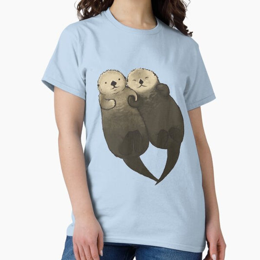 Significant Otters - Otters Holding Hands T-Shirt