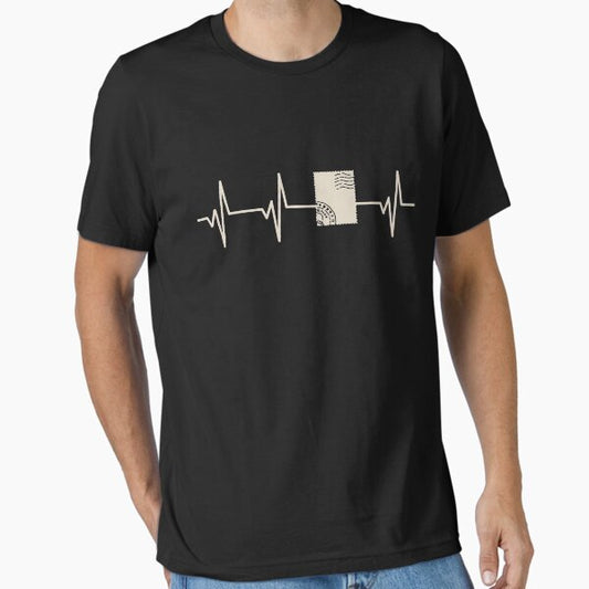 Stamp Collecting Heartbeat Pulse Gift For Philatelists T-Shirt
