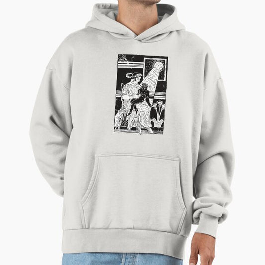 Pasiphae and the Infant Minotaur - Ancient Greek Vase Art Inspired Illustration Hoodie