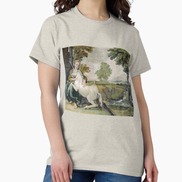 Medieval Unicorn Floral Tapestry / Painting T-Shirt
