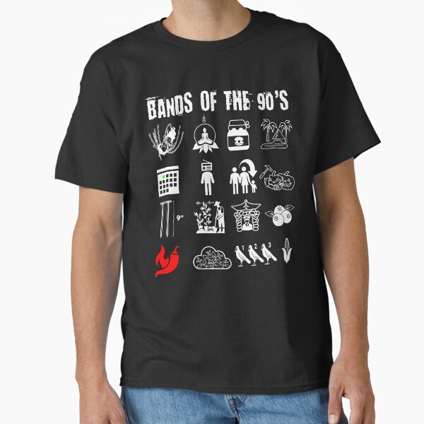 Funny Nerdy Iconic Alternative Rock Bands of the 90s T-Shirt