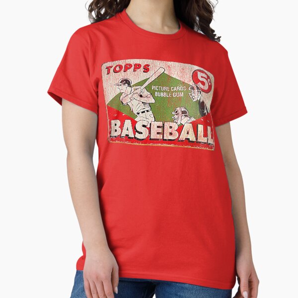 Vintage Baseball Gum Cards Sign Worn T-Shirt
