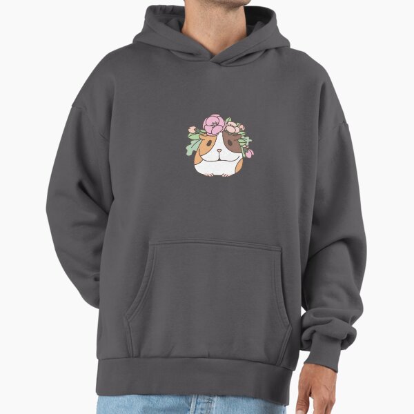 Flowers and Guinea pig pattern, spring floral Pattern Hoodie